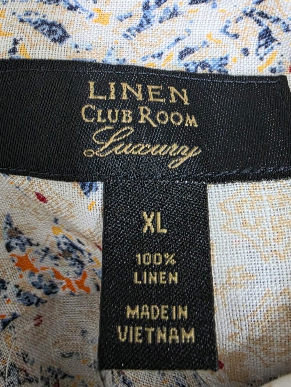512. Club Room Luxury 100% Linen Short Sleeve Button Up Shirt XL Winter Ivory - Picture 4 of 5